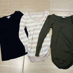 Bundle of three maternity sweaters in size small